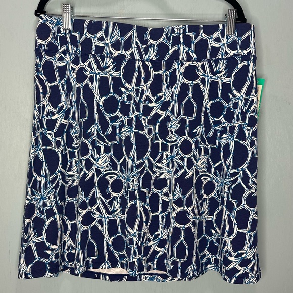 Lilly Pulitzer Brenna Aline Skirt High Tide Navy XL NWT - Picture 3 of 3